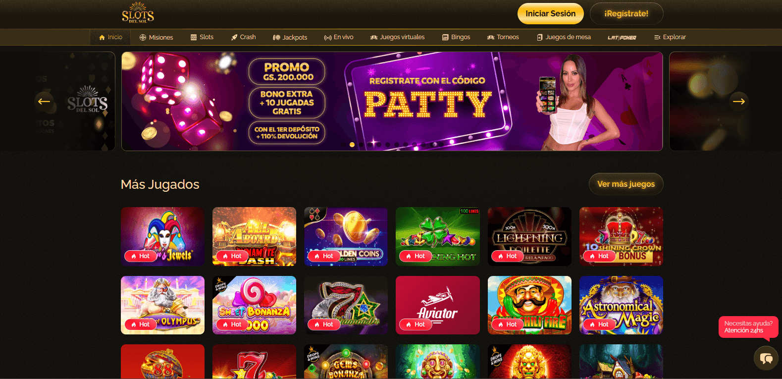 Slots del Sol casino floor
